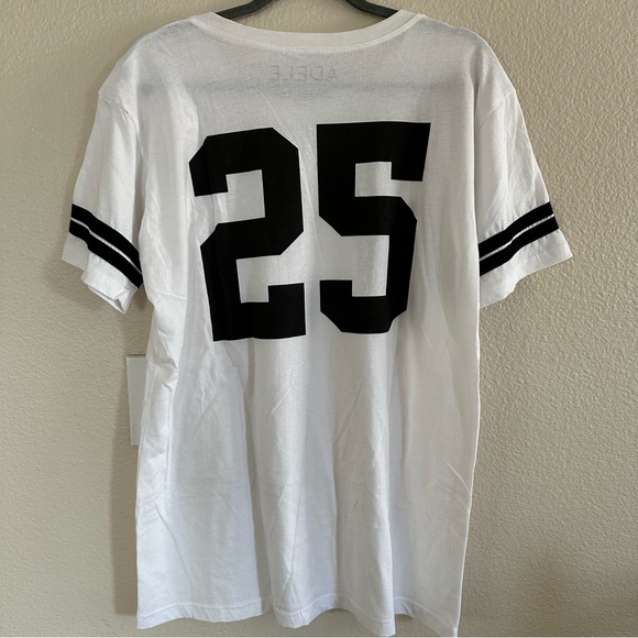 Adele Concert Jersey Shirt Large White Black HELLO on front 25 on back - Picture 2 of 3